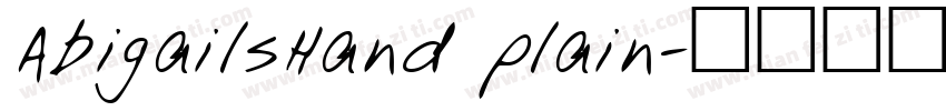 AbigailsHand plain字体转换